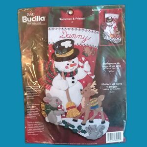 Bucilla Felt Stocking Kit Sealed Snowman & Friends